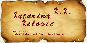 Katarina Kelović vizit kartica